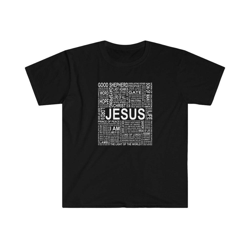 Names of Jesus Christian t-shirt @ doyoubelieveinheaven.com